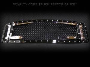 Royalty Core Ford Super Duty 2008-2010 RC3DX Black & Chrome Main Grille 3 Piece No Sword
