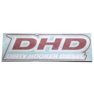 Dirty Hooker Diesel - Large 3 Color Die-Cut DHD Window Decal 8" x 24" - Image 2