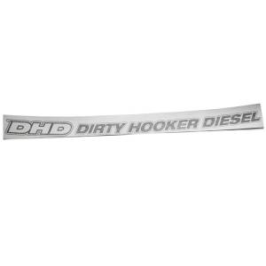50" Dirty Hooker Diesel Windshield Banner Decal - White Vinyl