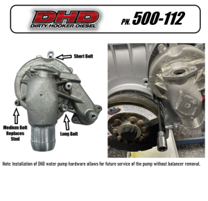 Dirty Hooker Diesel - DHD 500-112 High Performance High RPM LB7 & LLY Duramax Water Pump - Image 4