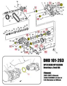 Dirty Hooker Diesel - DHD 101-263 261XHD 263XHD Transfer Case Seal and Bearing Kit 2001-2007 GM - Image 2