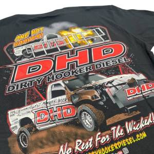 Dirty Hooker Diesel - DHD "One Hot Hooker" UCC Black Tribute T-Shirt YS-5XL - Image 3