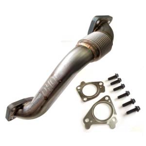 Dirty Hooker Diesel - DHD 300-125K OEM Length D-Pipe Stainless Passenger LB7 Up Pipe Kit 2001-2004 - Image 1