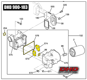 Dirty Hooker Diesel - DHD 900-103 Duramax Basic Engine Oil Cooler Seal Kit 2001-2016 6.6L - Image 2