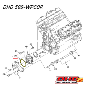 Dirty Hooker Diesel - DHD 500-WPCOR Duramax Water Pump Cover O-Ring 2001-2016 - Image 2