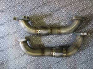 Wehrli Custom Fabrication - Wehrli Custom Fabrication 2" Stainless Steel Twin Turbo Up Pipe Kit for OEM Manifolds - Image 2
