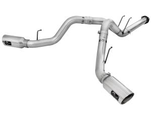 aFe Power 4in DPF-Back Exhaust Ford F-250/350 Superduty 11-14 V8-6.7L Pol-Dual - 49-03065-P