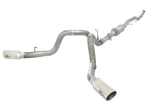 Exhaust - Exhaust Systems - aFe Power - aFe Power 4in DP-Back Exhaust GM Silverado/Sierra 2500/3500 LML 11-15 (bef 7/14) V8-6.6 Pol-Dual - 49-04044-P