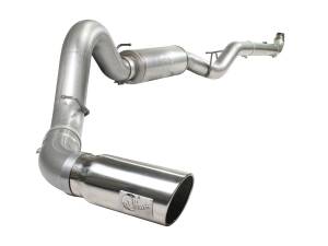 Exhaust - Exhaust Systems - aFe Power - aFe Power 5in DP-Back Exhaust GM Silverado/Sierra 2500/3500 01-07 V8-6.6L W/Mflr Pol Tip - 49-44007-P