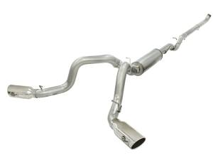 Exhaust - Exhaust Systems - aFe Power - aFe Power 4in DP-Back Exhaust GM Silverado/Sierra 2500/3500 01-07 V8-6.6L Pol-Dual - 49-44045-P