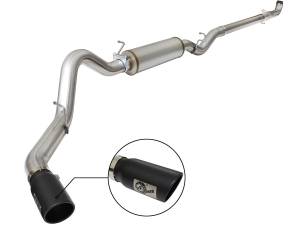 Exhaust - Exhaust Systems - aFe Power - aFe Power 4in DP-Back Exhaust GM Silverado/Sierra 2500/3500 01-10 V8-6.6L Blk Tip - 49-44059-B