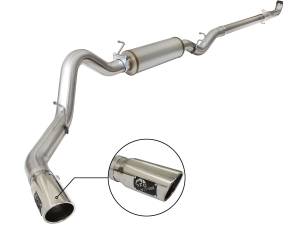 Exhaust - Exhaust Systems - aFe Power - aFe Power 4in DP-Back Exhaust GM Silverado/Sierra 2500/3500 01-10 V8-6.6L Pol Tip - 49-44059-P