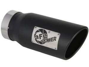 Exhaust - Exhaust Tips - aFe Power - aFe Power EXH Tip; 4In x 5Out x 12L in Bolt-On, Right (Blk) - 49T40501-B12