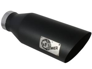 Exhaust - Exhaust Tips - aFe Power - aFe Power EXH Tip; 4In x 7Out x 18L in Bolt-On (Blk) - 49-92023-B