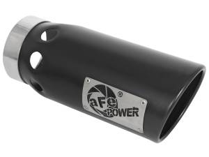 Exhaust - Exhaust Tips - aFe Power - aFe Power EXH Tip; 4In x 5Out x 12L in Bolt-On, Intercooled, Right (Blk) - 49T40501-B121