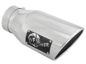 Exhaust - Exhaust Tips - aFe Power - aFe Power EXH Tip; 4In x 6Out x 12L in Bolt-On (Pol) - 49T40601-P12