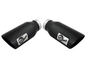 Exhaust - Exhaust Tips - aFe Power - aFe Power EXH Tip; 4In x 6Out x 15L in Bolt-On, Pair (Blk) - 49T40606-B15