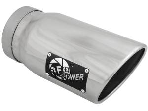 Exhaust - Exhaust Tips - aFe Power - aFe Power EXH Tip; 5In x 6Out x 12L in Bolt-On (Pol) - 49T50601-P12