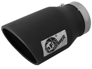 Exhaust - Exhaust Tips - aFe Power - aFe Power EXH Tip; 5In x 7Out x 12L in Bolt-On (Blk) - 49T50702-B12