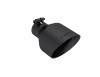 MBRP Black-Coated Tip 2.5in ID, 5in OD Out, 8in Length, Angle Cut, Dual Wall