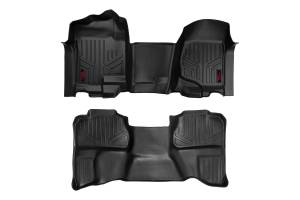 Floor Mats FR & RR OV Hump Ext Cb Silverado/Sierra 1500/2500HD (07-14) Rough Country