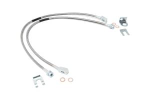 Brake Lines Stainless FR 4-6 Inch Lift Jeep Cherokee XJ/Wrangler TJ/Wrangler Unlimited Rough Country