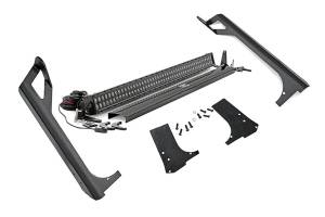 LED Light Kit Windshield Mount 50 Inch Black Dual Row Jeep Wrangler TJ (97-06) Rough Country