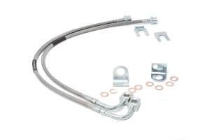 Brake Lines Stainless Front 4-6 Inch Lift Jeep Wrangler JK/Wrangler Unlimited (07-18) Rough Country