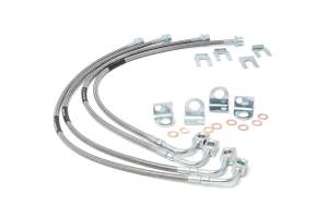 Brake Lines Stainless FR & RR 4-6 Inch Lift Jeep Wrangler JK/Wrangler Unlimited (07-18) Rough Country