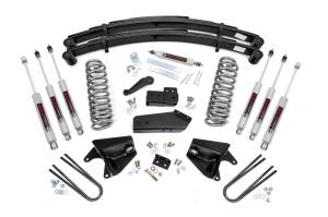 4 Inch Lift Kit Quad Front Shocks Rear Springs Ford F-150 4WD (80-96) Rough Country
