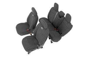Seat Covers Front and Rear w/ Armrest Jeep Wrangler Unlimited 4WD (18-26) Rough Country