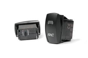 Rocker Switch 2x1 with Logo Blue Back Light Rough Country