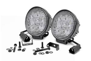 4 Inch Chrome Series LED Light Round Pair Rough Country
