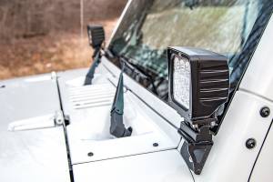 Rough Country - Light Mounts Lower Windshield Jeep Wrangler JK/Wrangler Unlimited (07-18) Rough Country - Image 5