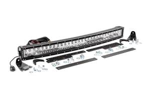 LED Light Kit Behind Grille Mount 30 Inch Black Dual Row White DRL Chevy Silverado 1500 (14-15) Rough Country