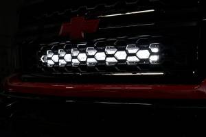Rough Country - LED Light Kit Behind Grille Mount 30 Inch Black Dual Row White DRL Chevy Silverado 1500 (14-15) Rough Country - Image 2