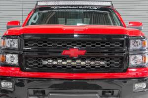 Rough Country - LED Light Kit Behind Grille Mount 30 Inch Black Dual Row White DRL Chevy Silverado 1500 (14-15) Rough Country - Image 5