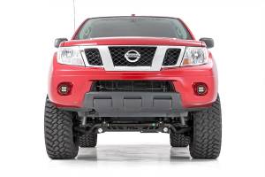 Rough Country - LED Light Kit Fog Mount 2 Inch Black Pair Spot Nissan Frontier (05-20) Rough Country - Image 2