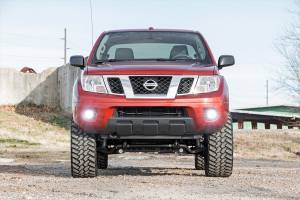 Rough Country - LED Light Kit Fog Mount 2 Inch Black Pair Spot Nissan Frontier (05-20) Rough Country - Image 5
