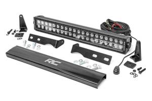 LED Light Kit Bumper Mount 20 Inch Black Dual Row Jeep Grand Cherokee WK2 (11-20) Rough Country