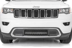 Rough Country - LED Light Kit Bumper Mount 20 Inch Chrome Dual Row Amber DRL Jeep Grand Cherokee WK2 (11-20) Rough Country - Image 3