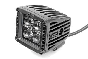 Rough Country - 2 Inch Black Series LED Light Pods Spot Square Cool White DRL Rough Country - Image 2