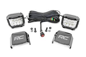 3 Inch Chrome Series LED Lights Wide Angle Osram Pair Rough Country