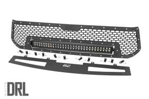 Mesh Grille 30 Inch Dual Row LED Black White DRL Toyota Tundra (14-17) Rough Country