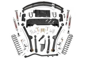 Rough Country - 4.5 Inch Lift Kit Long Arm RR Leafs NP242 Jeep Cherokee XJ 4WD (84-01) Rough Country - Image 2