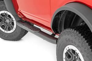 Rough Country - Oval Nerf Steps 2-Door Black Ford Bronco (2 Door) 4WD (2021-2025) Rough Country - Image 1