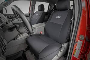 Rough Country - Seat Covers Black FR & RR Crew Cab Toyota Tacoma 2WD/4WD (2005-2015) Rough Country - Image 2