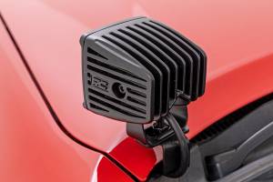 Rough Country - LED Light Kit Ditch Mount 2 Inch Black Pair Spot Toyota Tacoma (05-15) Rough Country - Image 4