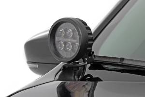Rough Country - LED Light Kit Ditch Mount 2 Inch Black Pair White DRL Jeep Cherokee KL (14-21) Rough Country - Image 2