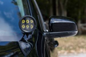 Rough Country - LED Light Kit Ditch Mount 2 Inch Black Pair White DRL Jeep Cherokee KL (14-21) Rough Country - Image 6